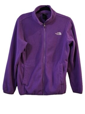 The North Face Girls Fleece Jacket XL (16/18) Purple Full-Zip Outdoor Camping